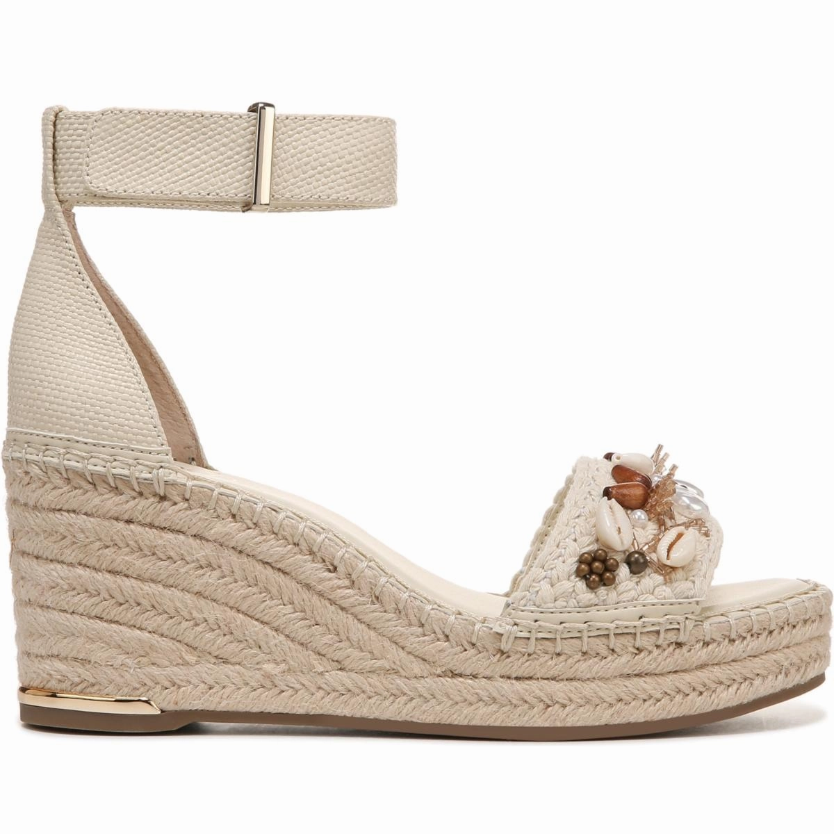 Clemens Shell Womens Woven Ankle Strap Espadrilles