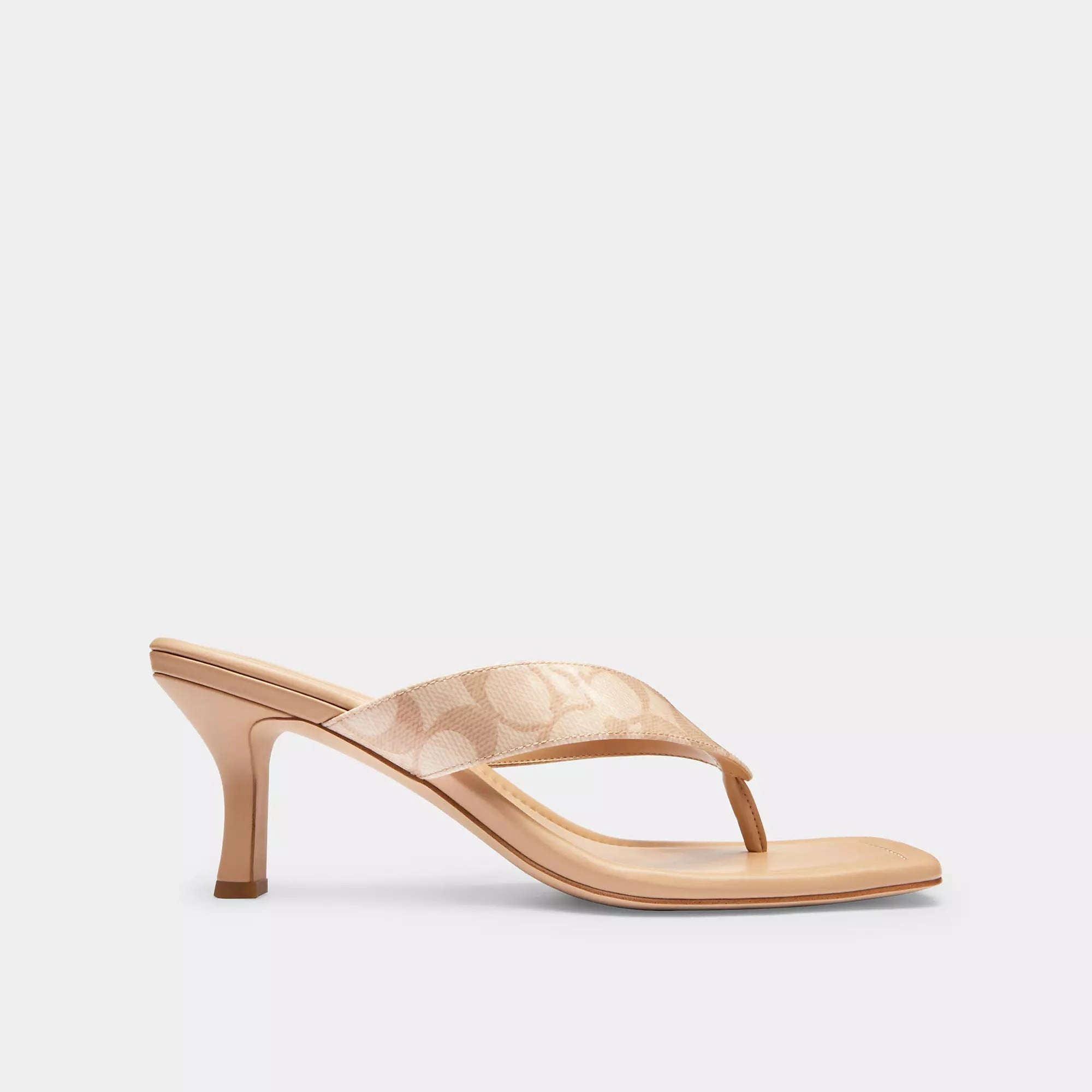Coach Outlet Kitten Heel In Signature Canvas