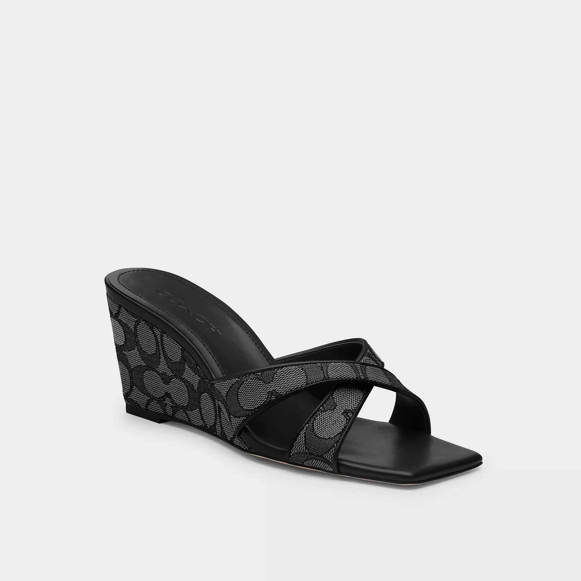Coach Outlet Wedge Sandal In Signature Jacquard