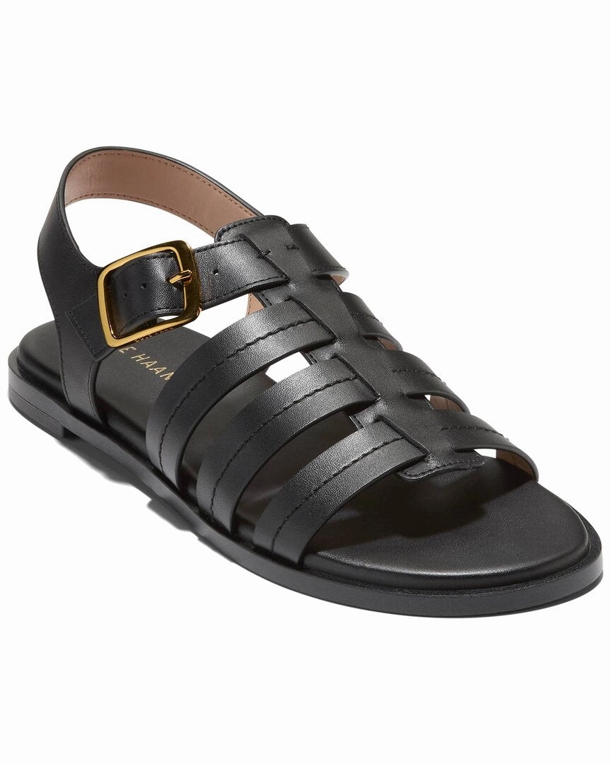 Cole Haan Flynn Fisherman Leather Sandal Stylish Womens Slides & Sandals