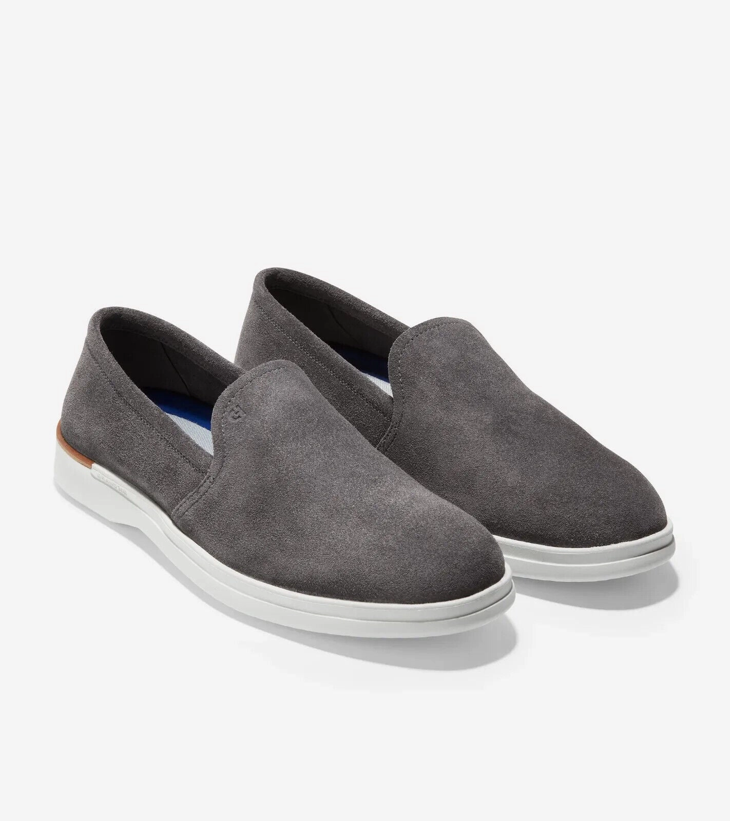 Cole Haan Grand Ambition C35491 Loafer Men's Grey Pinstripe Suede Slip-On MAPP30