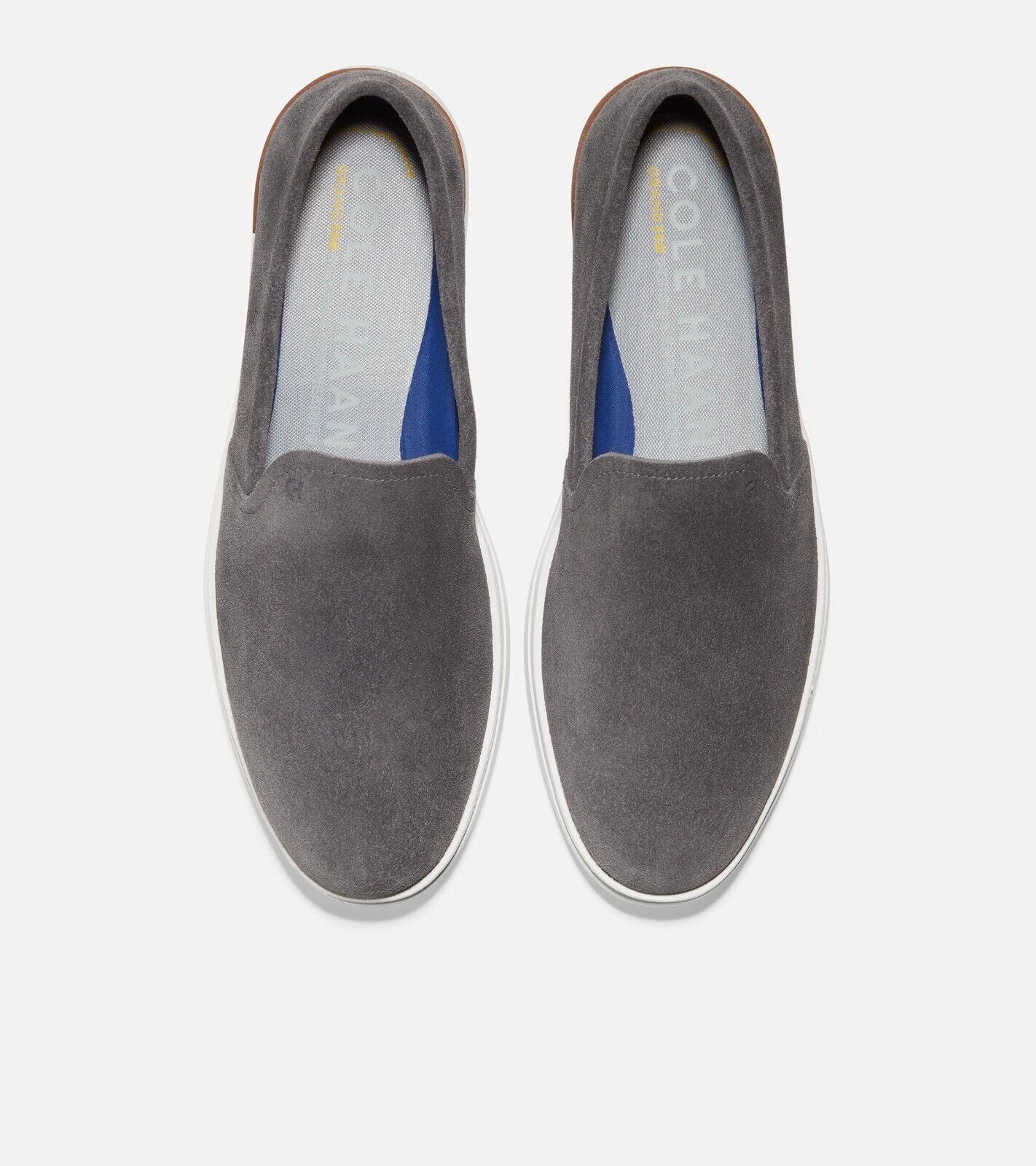 Cole Haan Grand Ambition C35491 Loafer Men's Grey Pinstripe Suede Slip-On MAPP30