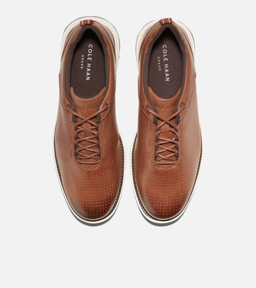 Cole Haan Grand C37746 Sneakers Men's 10 British Tan Leather Casual Shoes KHD172