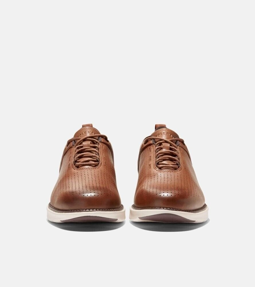 Cole Haan Grand C37746 Sneakers Men's 10 British Tan Leather Casual Shoes KHD172