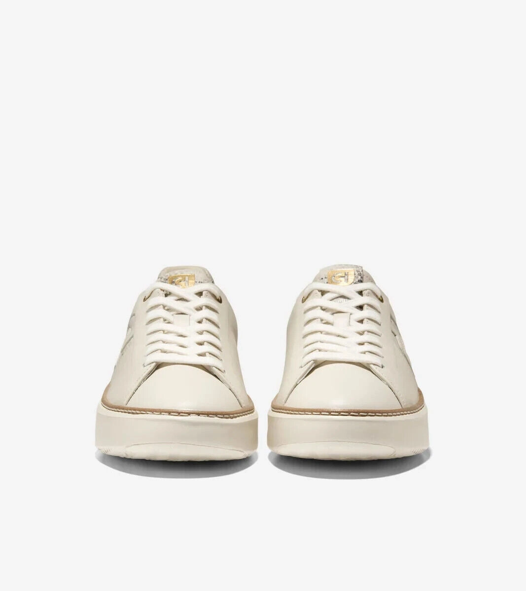 Cole Haan Grandpro Topspin W31301 Sneakers Womens 8.5 Ivory Leather Shoes FZP545
