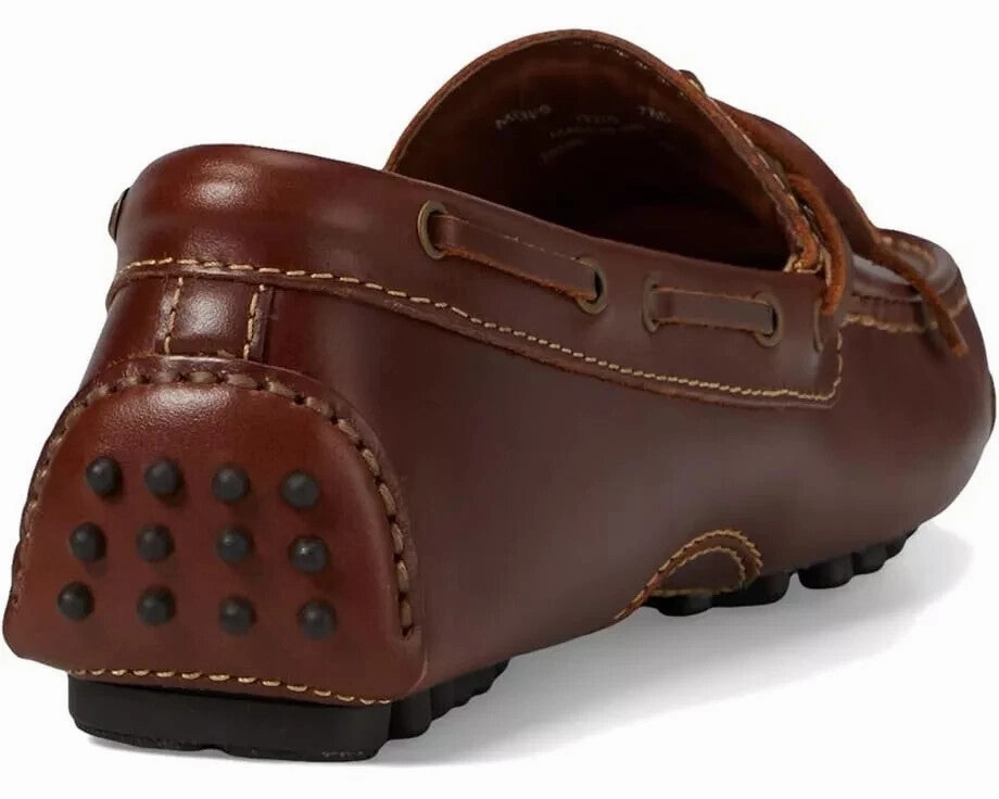 Cole Haan Gunnison Driver Loafer Mens Brown Leather Slip On Casual Shoes KHD2039 (Brown,9.5)