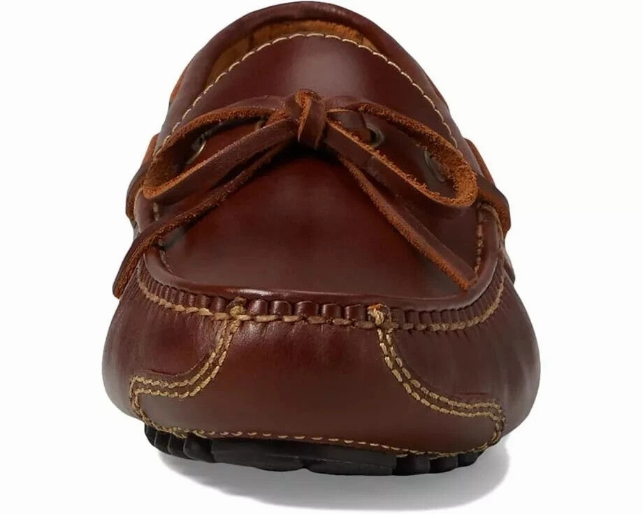 Cole Haan Gunnison Driver Loafer Mens Brown Leather Slip On Casual Shoes KHD2039 (Brown,9.5)
