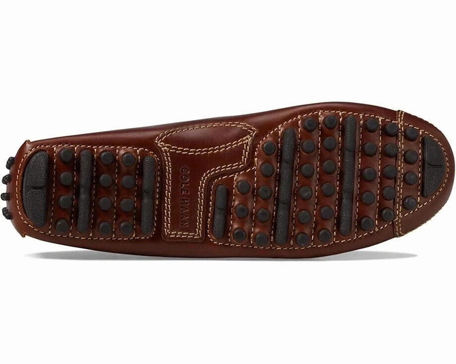Cole Haan Gunnison Driver Loafer Mens Brown Leather Slip On Casual Shoes KHD2039 (Brown,9.5)