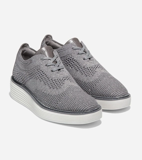 Cole Haan Original Grand Platform Stitchlite Oxford Women's 9 Gray Shoes FZP239 (Gray,9) Womens Sports Shoes clearance