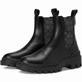 Colson Mens Logo Leather Chelsea Boots Mens Chukka Boots outlet deals