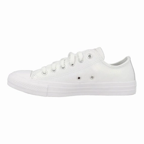 Converse Chuck Taylor All Star OX Kids' White Leather Shiny Sneakers Girls Athletic Shoes on sale