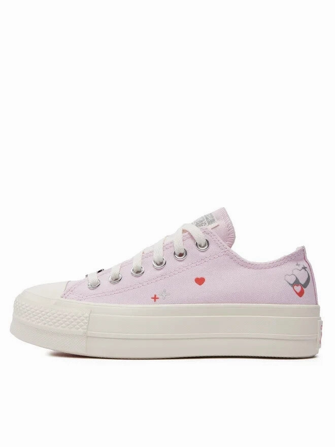 Converse CTAS Lift A09115C Sneaker Women's Pink Platform Y2K Heart Shoes TF6704 (8,Purple)