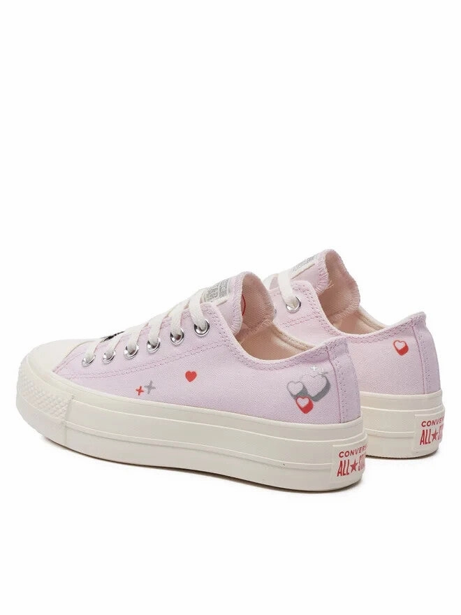 Converse CTAS Lift A09115C Sneaker Women's Pink Platform Y2K Heart Shoes TF6704 (8,Purple)
