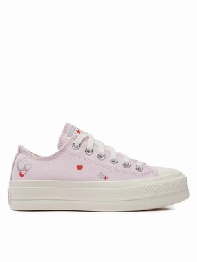 Converse CTAS Lift A09115C Sneaker Women's Pink Platform Y2K Heart Shoes TF6704 (8,Purple) Womens Sports Shoes clearance