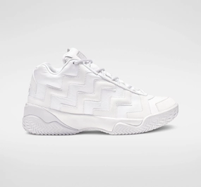 Converse Voltage Mid Ladies Triple White Leather Hi Top Sneakers Athletic Shoes for Women discount