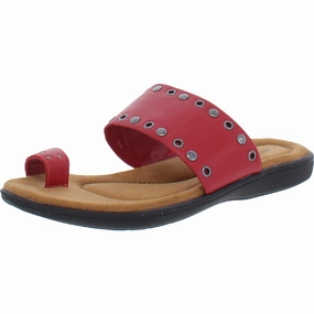 Coronado Womens Leather Embellished Slide Sandals Summer Womens Sandals clearance