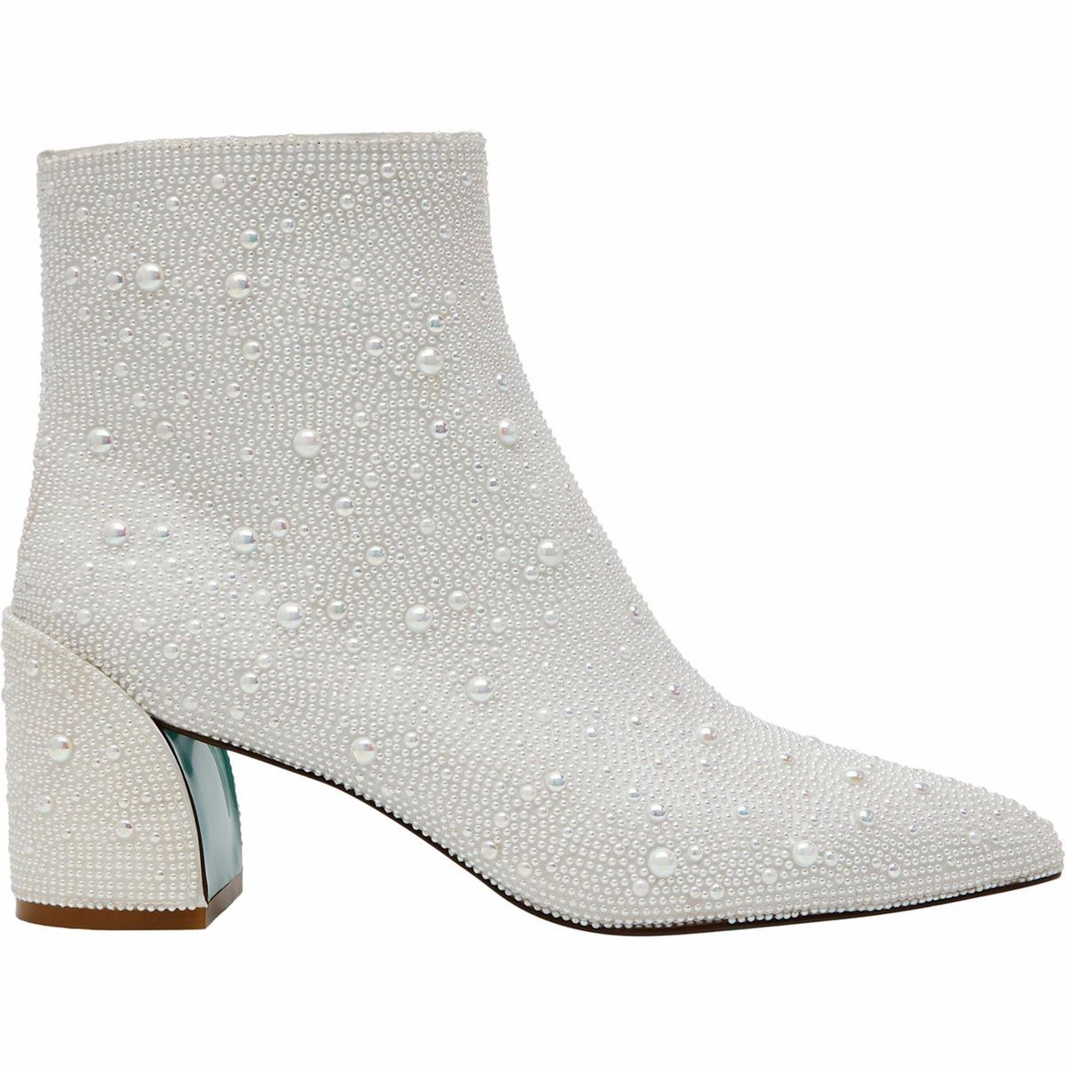 Corry Womens Iridescent Pointed Toe Booties