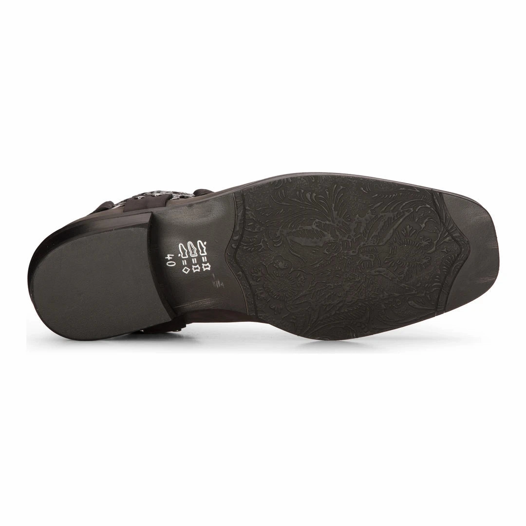 Cowboy Real Leather Boots With Square Toe