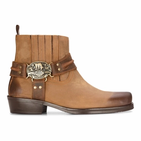 Cowboy Real Leather Boots With Square Toe Sale on Mens Chukka Footwear