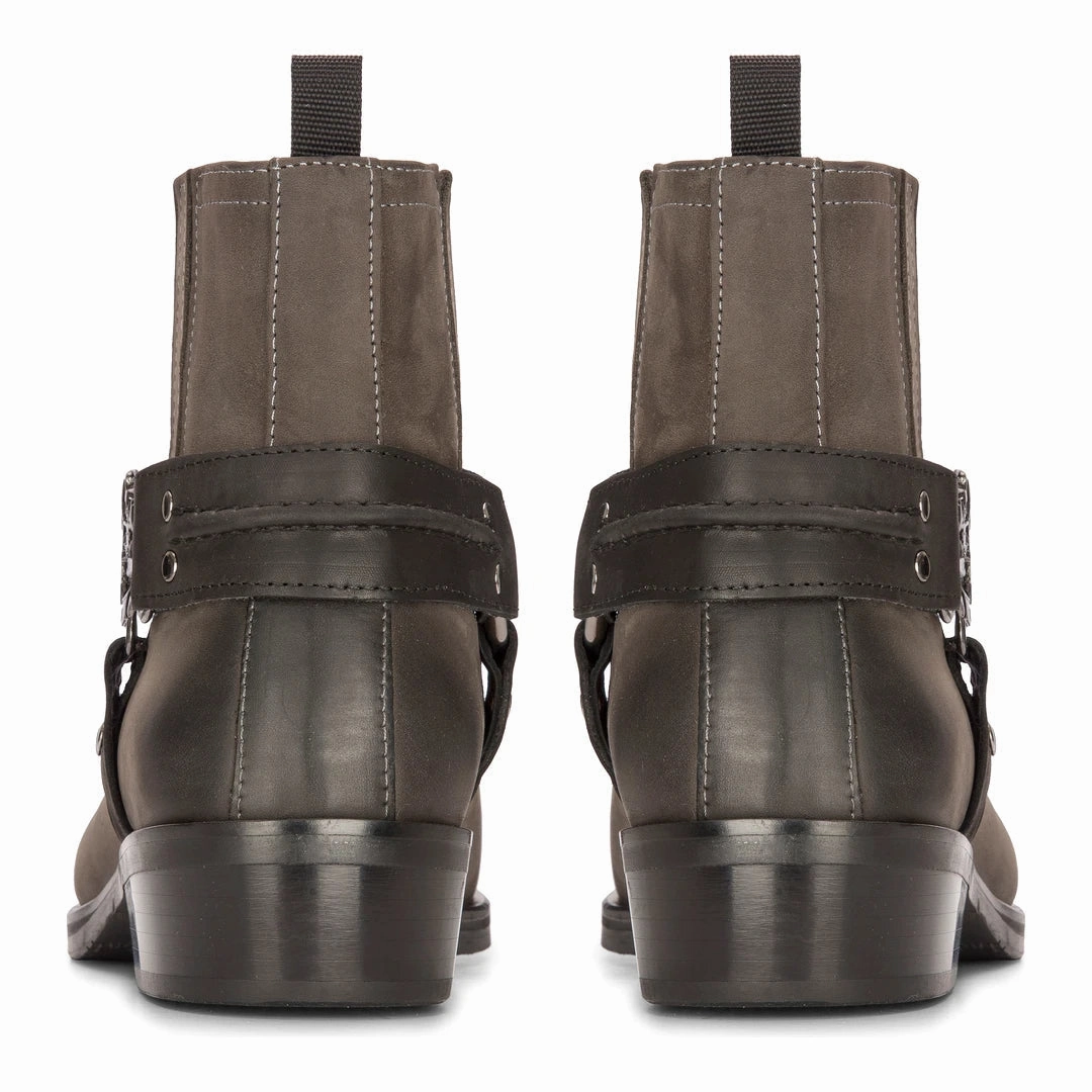 Cowboy Real Leather Boots With Square Toe