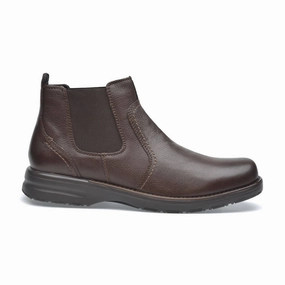 Cowhide Leather Boots Ismael 2215 In Brown Sale on Mens Chukka Footwear