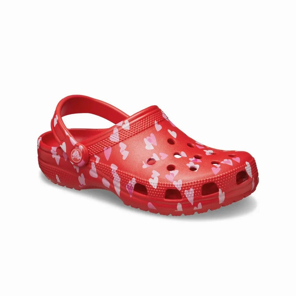 Crocs Classic Vday 209682-6ZR Clog Unisex Red Slip On Comfort Casual Shoes UPS70 (Red,M9-W11)