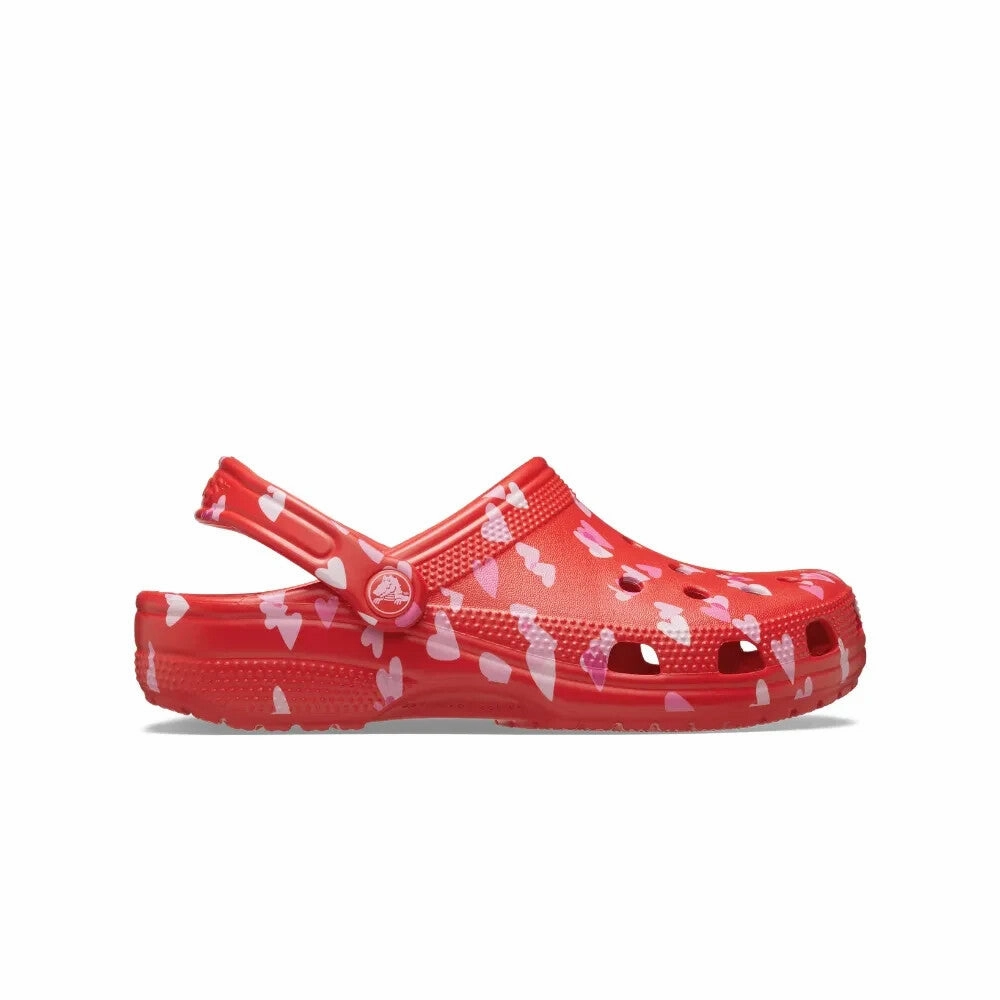 Crocs Classic Vday 209682-6ZR Clog Unisex Red Slip On Comfort Casual Shoes UPS70 (Red,M9-W11)