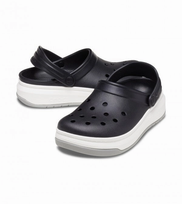 Crocs Crocsband Full Force 206122-066 Clog Men's 9 Black Platform Shoes ERK1501