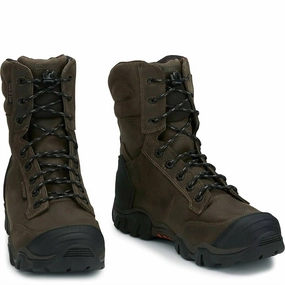 Cross Terrain 8" Waterproof Insulated Comp Toe (Wide Width) In Brown Cheap Mens Boots & Chukkas