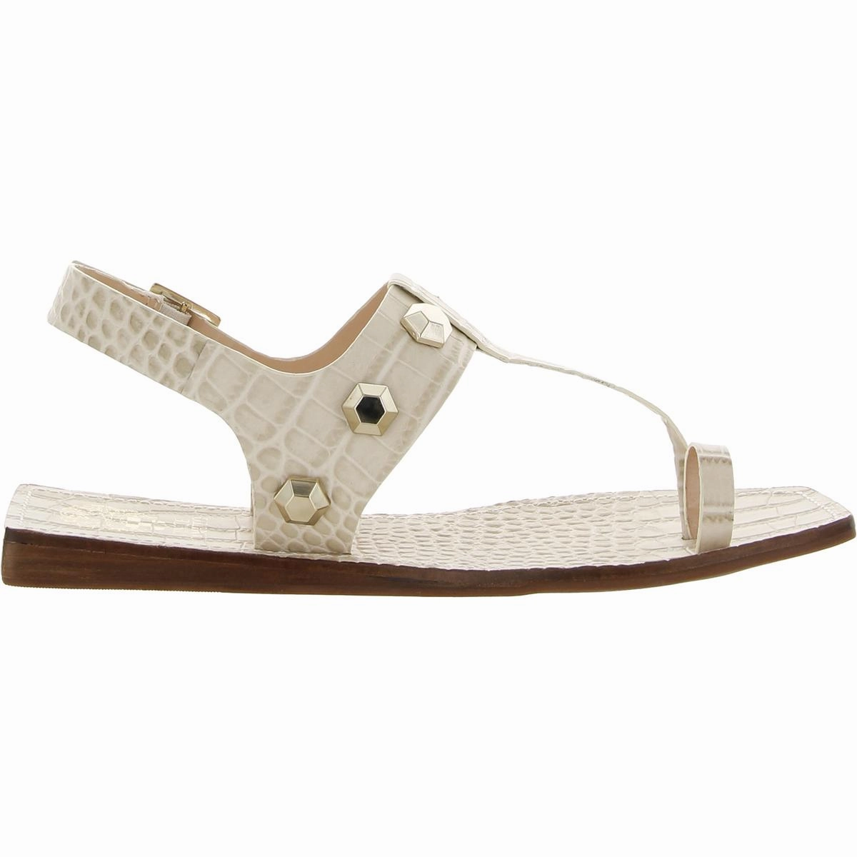 Dailette Womens Leather Ankle Strap Thong Sandals