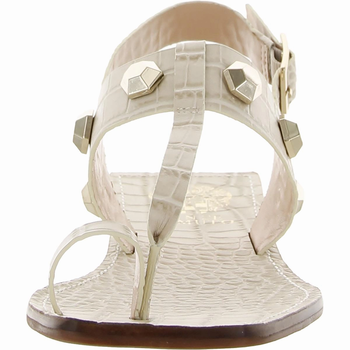 Dailette Womens Leather Ankle Strap Thong Sandals