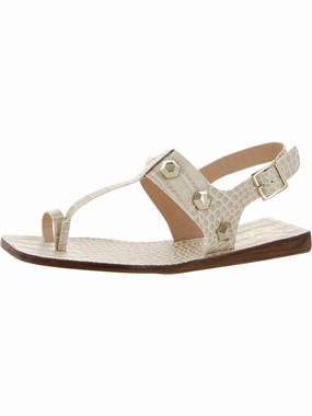 Dailette Womens Leather Ankle Strap Thong Sandals Promo offer on Womens Sandals