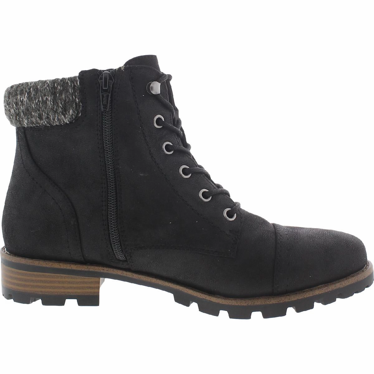 Daisy Womens Faux Fur Lace Up Ankle Boots