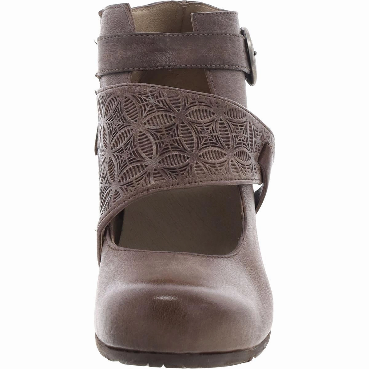 Dale Womens Faux Leather Cut-out Ankle Boots