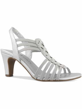 Danely Womens Faux Leather Rhinestone Slingback Sandals Fashion Womens Sandals online shop