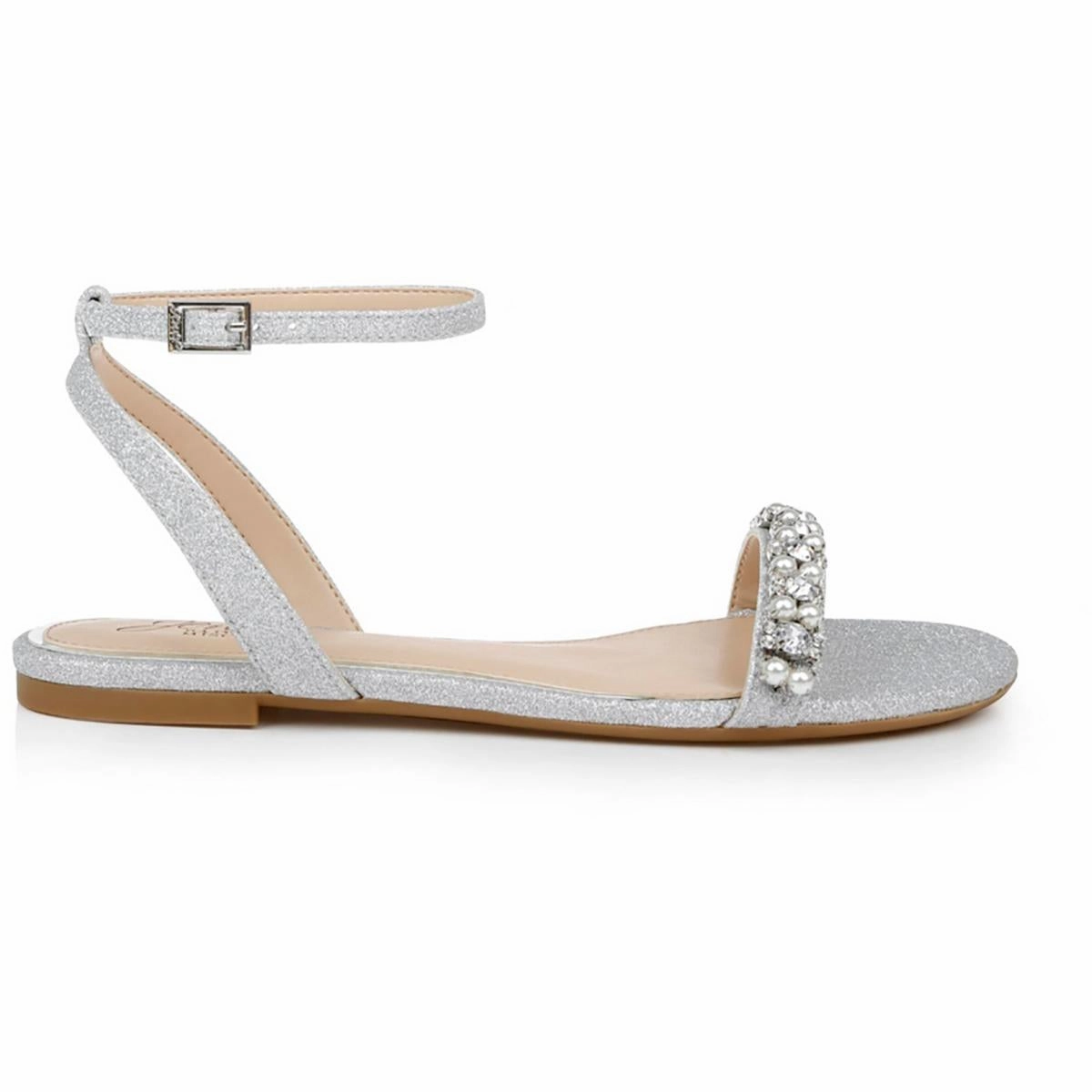 Daria Womens Embellished Glitter Ankle Strap