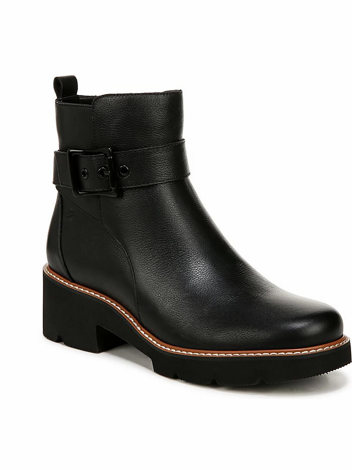 Darry Strap Womens Leather Ankle Booties