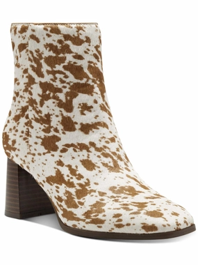 Dasha4 Womens Calf Hair Square Toe Ankle Boots Hot sale Womens Boots