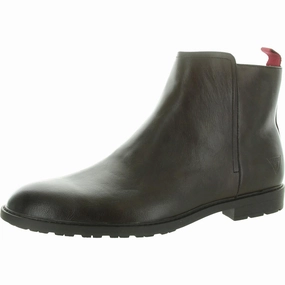 Dawlin Mens Zipper Faux Leather Chelsea Boots Cheap Mens Boots & Chukkas