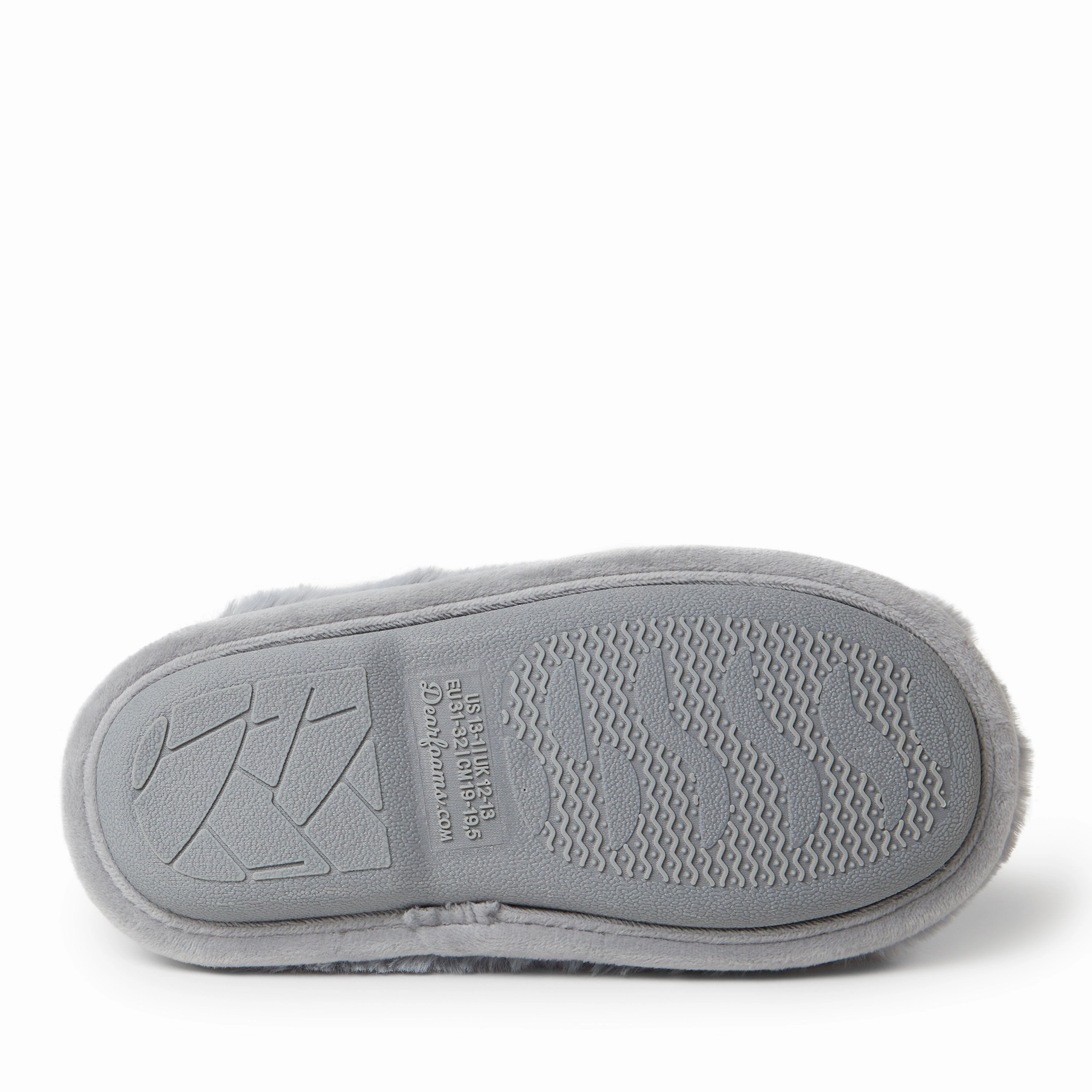Dearfoams Kid's Brin Furry Pile Scuff Slipper