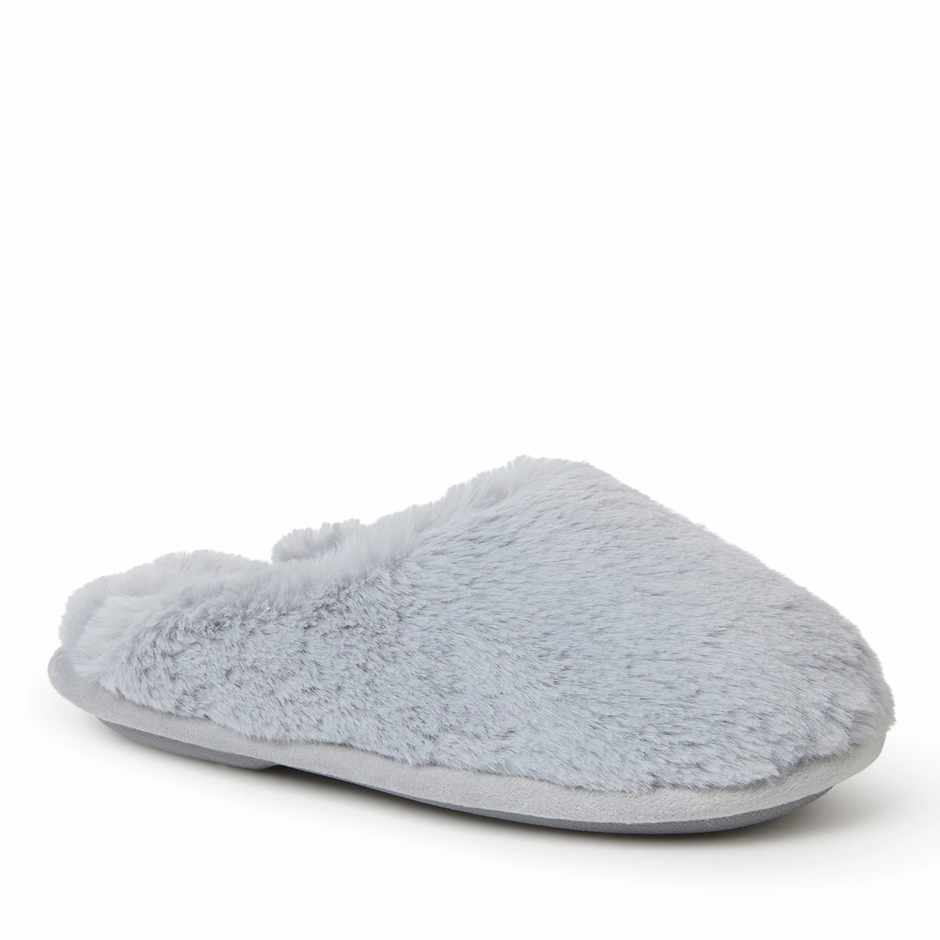 Dearfoams Kid's Brin Furry Pile Scuff Slipper Discount Girls Shoes with deals