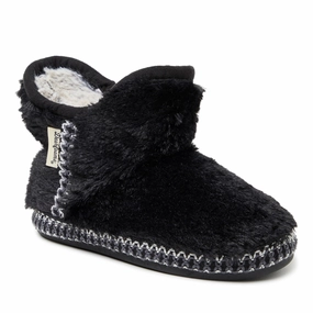 Dearfoams Kid's Girls Charlotte Pile Bootie Slippers Discount Girls Shoes with deals