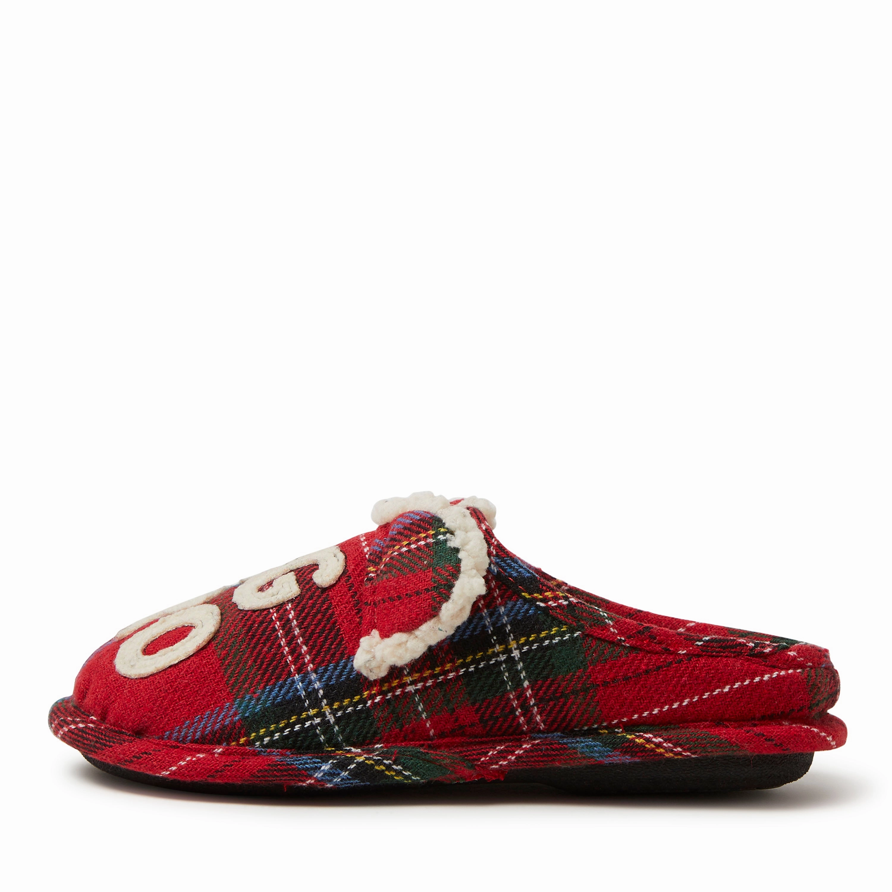 Dearfoams Kid's Remy Plaid Lil Bear Family Clog Slipper
