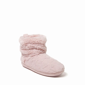 Dearfoams Kids Kate Furry Bootie Slipper Discount Girls Shoes with deals