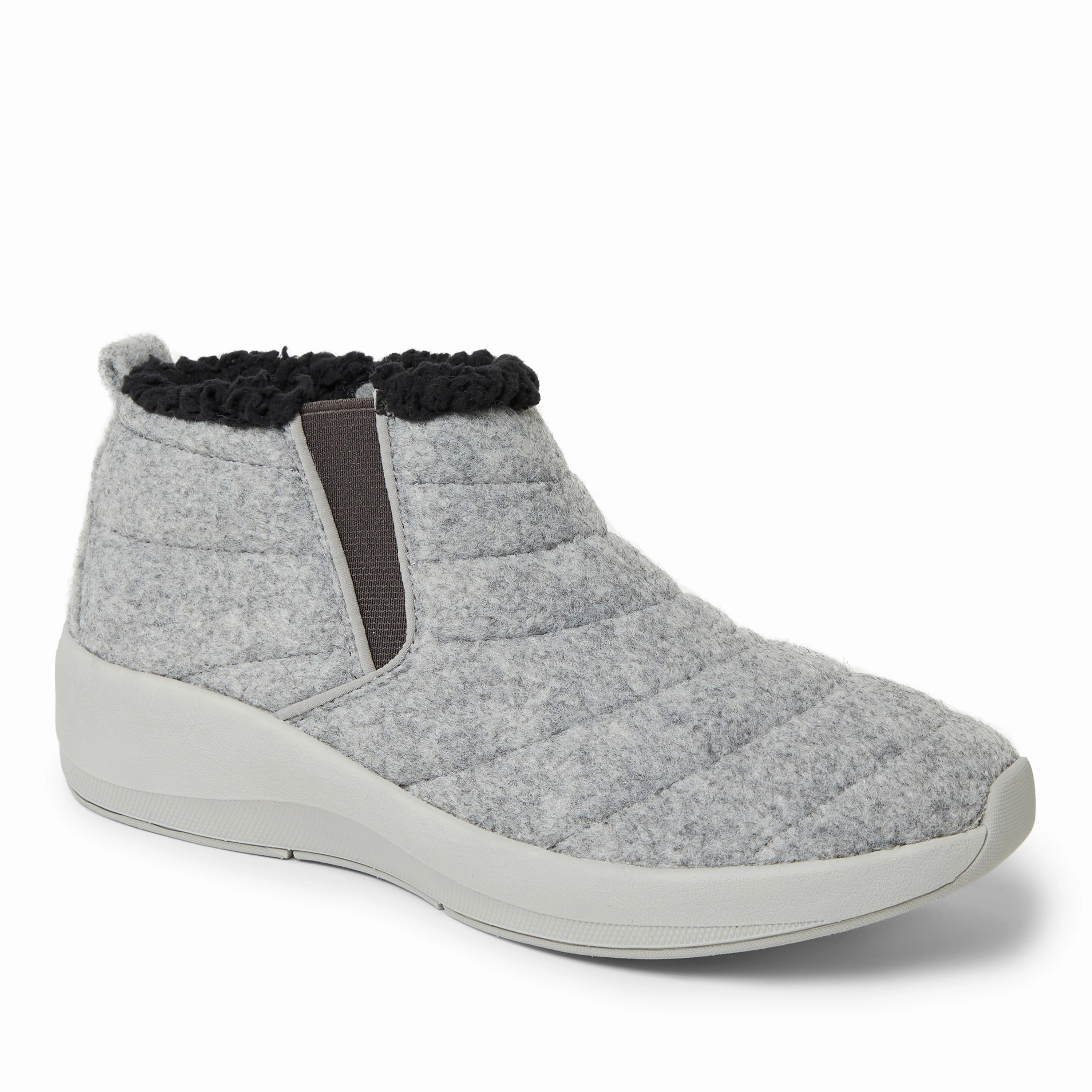 Dearfoams Women's Naomi Double Gore Bootie Indoor/Outdoor Winter Boot