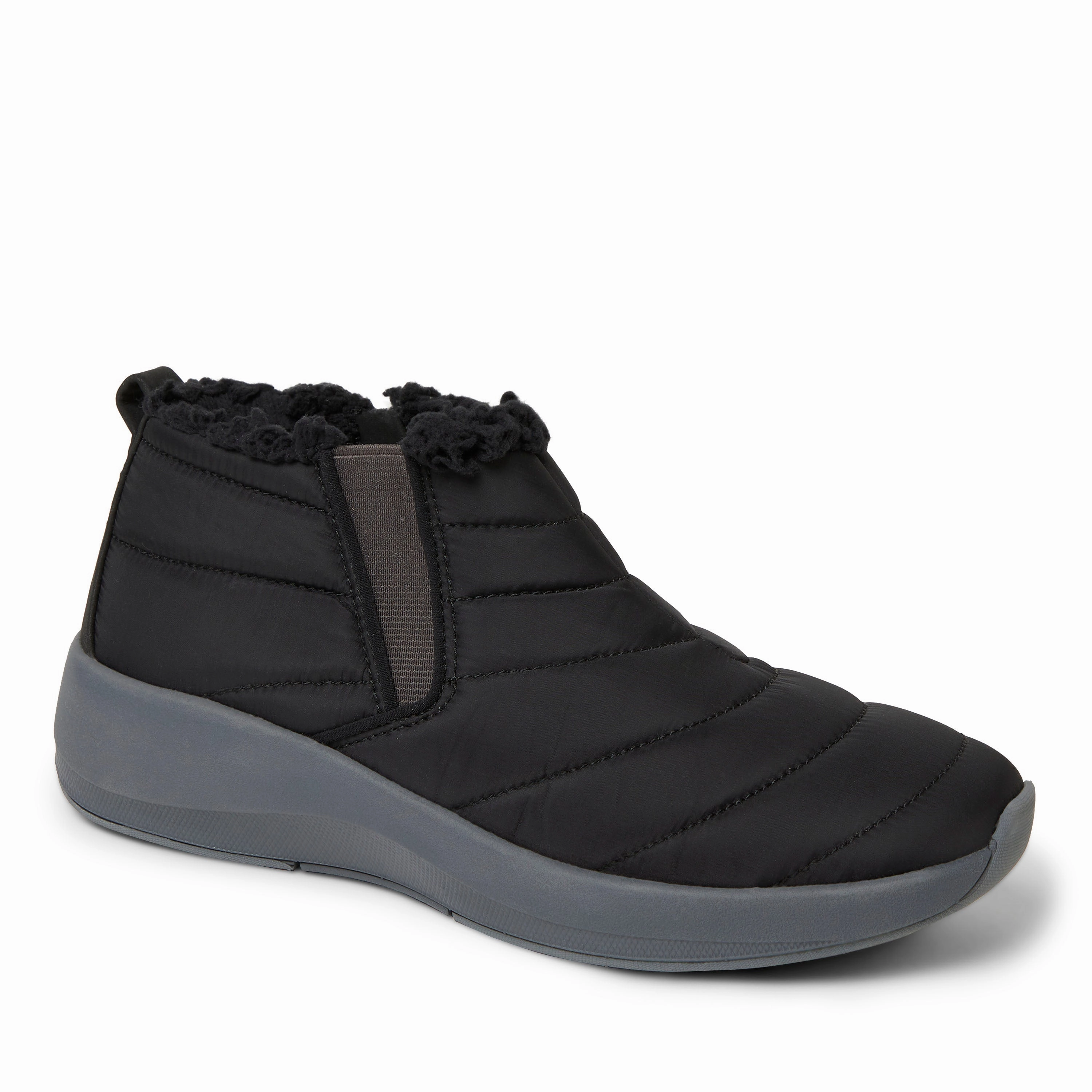 Dearfoams Women's Naomi Double Gore Bootie Indoor/Outdoor Winter Boot