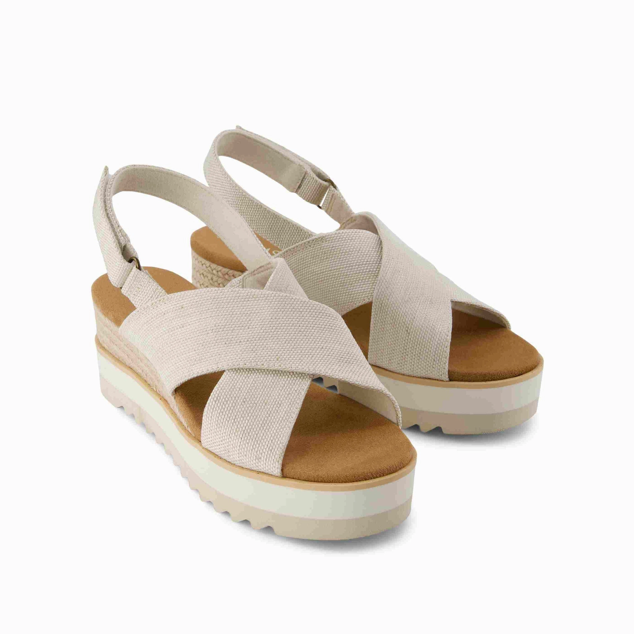 Diana Crossover Natural Wedge Sandal