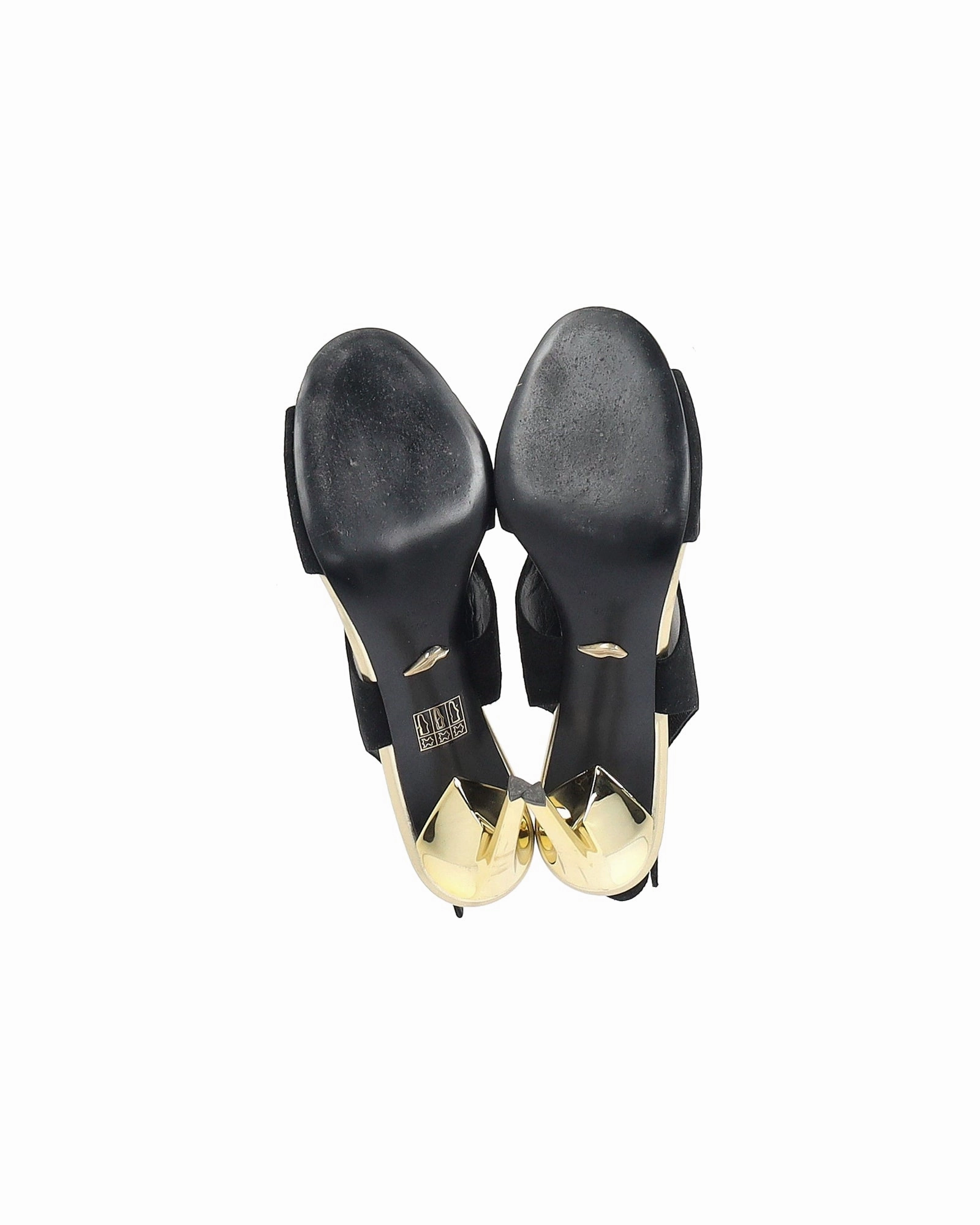 Diane Von Furstenberg Cross Strap High Heel Sandals in Black Suede