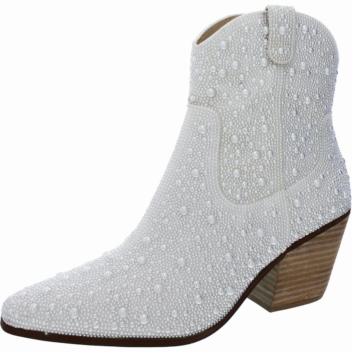 Diva  Womens Glass Stones Zipper Cowboy, Western Boots Womens Dress Boots for less