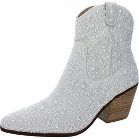 Diva  Womens Glass Stones Zipper Cowboy, Western Boots Womens Dress Boots for less